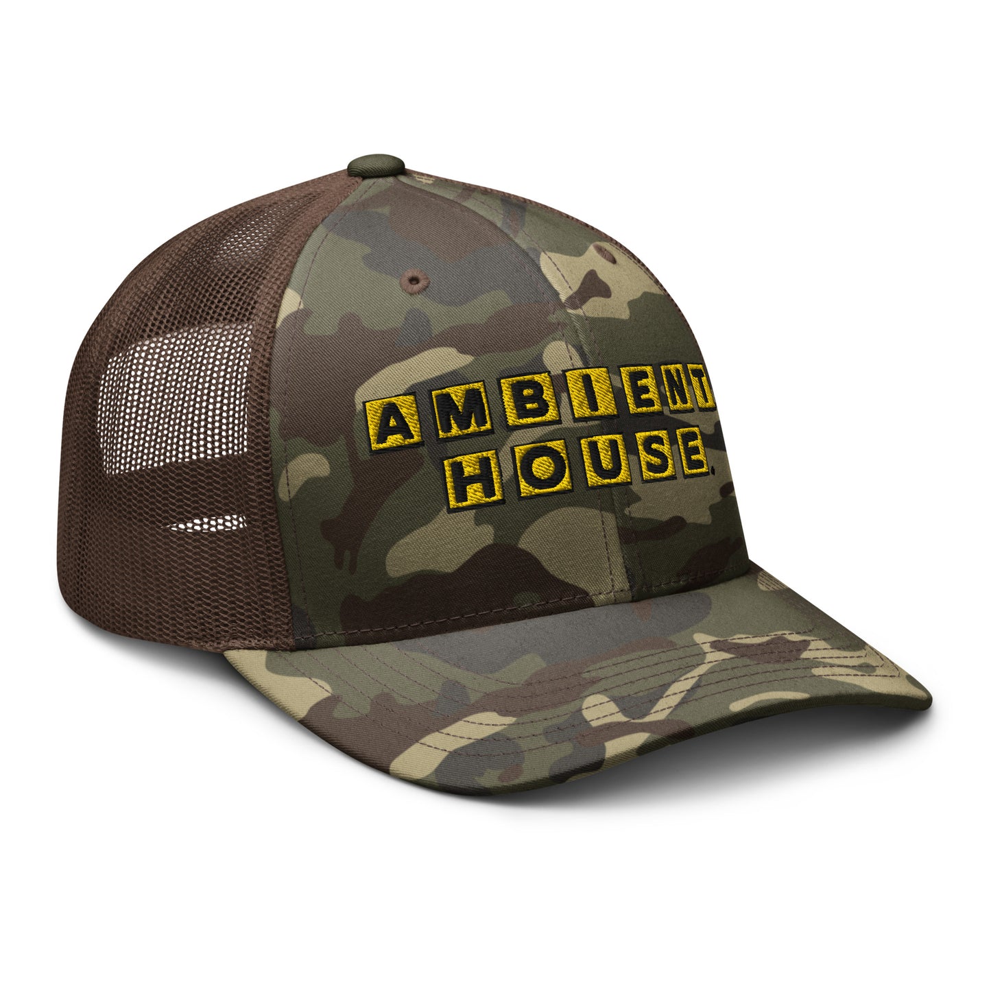 Ambient House Waffle House logo camo hat