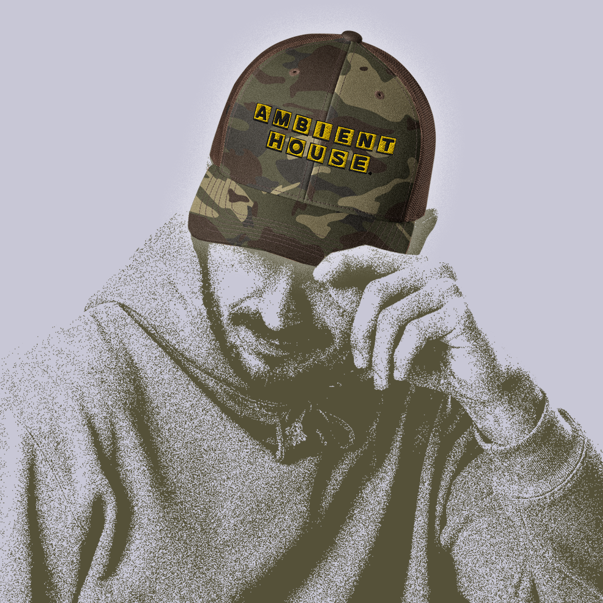 Ambient House Waffle House logo camo hat