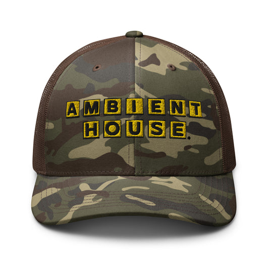 Ambient House Waffle House logo camo hat